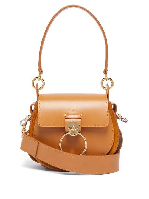 Matchesfashion.com Chlo - Tess Small Leather And Suede Cross Body Bag - Womens - Amber