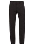 Matchesfashion.com Dunhill - Straight Leg Cotton Chino Trousers - Mens - Black