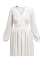 Matchesfashion.com Zimmermann - Dot Textured Pliss Mini Dress - Womens - White