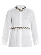 Jupe By Jackie Freret Embroidered Cotton-organdie Shirt