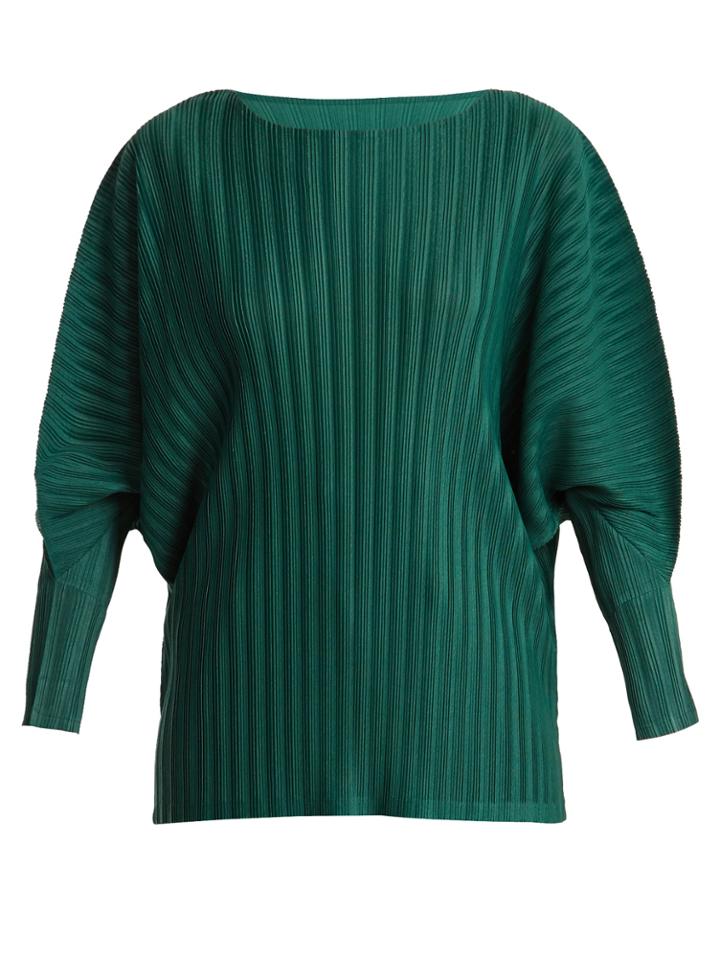 Pleats Please Issey Miyake Dolman-sleeved Pleated Top