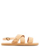 Matchesfashion.com Ancient Greek Sandals - Miltos Crossover Cork Sandals - Mens - Beige
