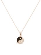 Alison Lou - Yin Yang Enamel, Diamond & 14kt Gold Necklace - Womens - Black White