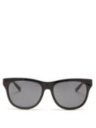 Gucci - Logo-plaque D-frame Acetate Sunglasses - Mens - Black