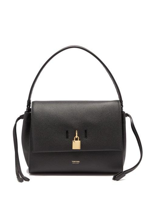 Tom Ford - Padlock Medium Grained-leather Shoulder Bag - Womens - Black