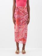 Etro - Paisley-print Crepe Sarong - Womens - Pink Print