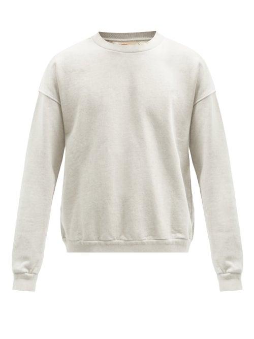 Matchesfashion.com Jeanerica Jeans & Co. - Louis Garment-dyed Cotton-jersey Sweatshirt - Mens - Grey