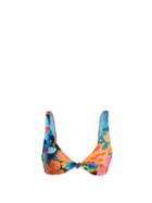 Matchesfashion.com Mara Hoffman - Rio Knot Detail Bikini Top - Womens - Blue Multi