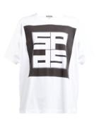 Matchesfashion.com Symonds Pearmain - Logo Print Cotton T Shirt - Womens - White Black