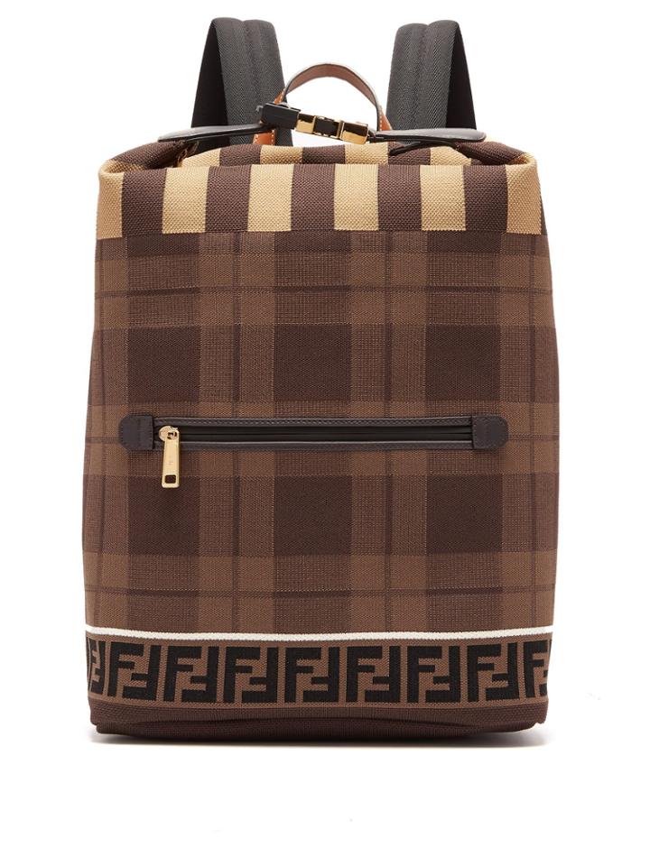 Fendi Ff Technical Knit Backpack