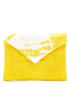 Matchesfashion.com Kilometre Paris - Tie-dye Cotton-terry Envelope Pouch - Womens - Yellow Multi