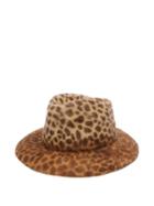 Matchesfashion.com Albertus Swanepoel - Maxwell Leopard Print Felt Fedora - Mens - Multi