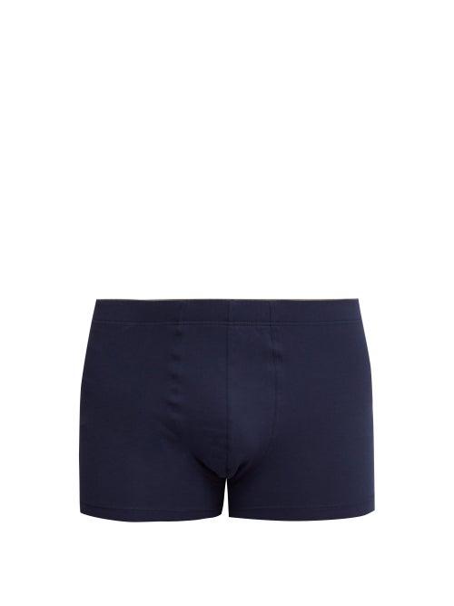 Hanro - Superior Stretch-cotton Trunks - Mens - Navy