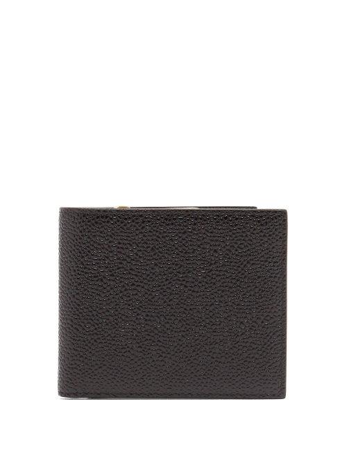 Mens Accessories Thom Browne - Pebbled-leather Bi-fold Wallet - Mens - Black