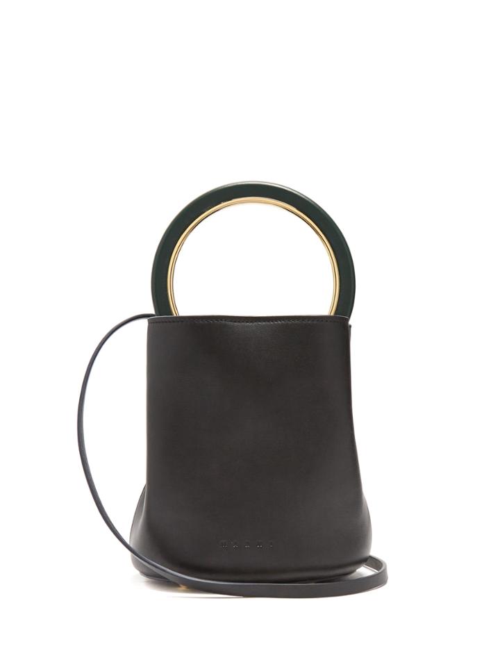 Marni Pannier Small Circle-handle Leather Bag