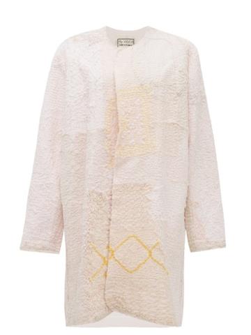 Matchesfashion.com By Walid - Miro 19th Century Cotton Crochet Coat - Womens - Ivory Multi