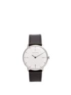 Matchesfashion.com Sekford Watches - Type 1a Stainless Steel And Smooth Leather Watch - Mens - Black White