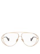 Matchesfashion.com Loewe - Aviator Metal Glasses - Womens - Rose Gold