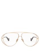 Matchesfashion.com Loewe - Aviator Metal Glasses - Womens - Rose Gold