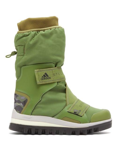 Matchesfashion.com Adidas By Stella Mccartney - Technical Logo Jacquard Boots - Womens - Khaki