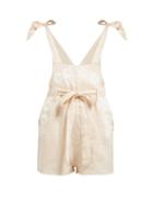 Matchesfashion.com Innika Choo - Floral Embroidered Linen Playsuit - Womens - Pink