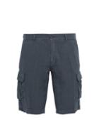 Matchesfashion.com Once Milano - Crushed Linen Poplin Cargo Shorts - Mens - Blue