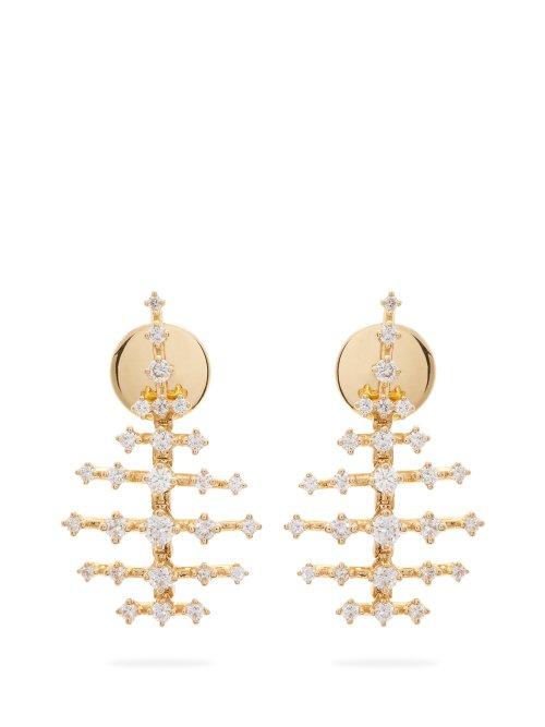 Matchesfashion.com Fernando Jorge - Mini Disco 18kt Gold & Diamond Earrings - Womens - Gold