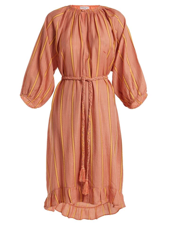 Apiece Apart Ilia Striped Cotton-blend Dress