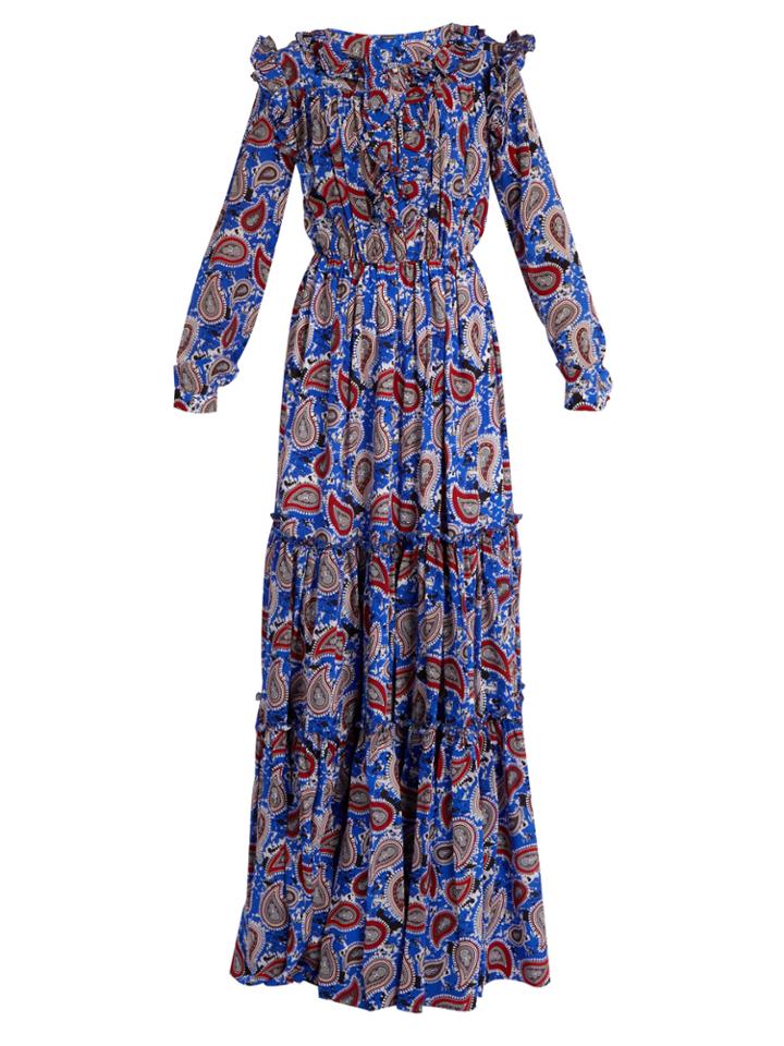 Dodo Bar Or Elvis Paisley-print Ruffled Maxi Dress