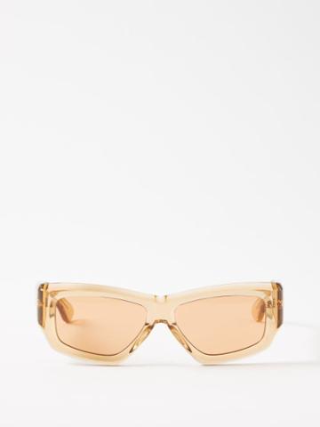 Port Tanger Eyewear - Kaswara Square Acetate Sunglasses - Mens - Light Orange