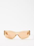 Port Tanger Eyewear - Kaswara Square Acetate Sunglasses - Mens - Light Orange