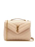 Matchesfashion.com Saint Laurent - Loulou Quilted Leather Bag - Womens - Beige