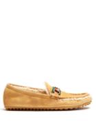 Matchesfashion.com Gucci - Shearling Lined Driving Loafers - Mens - Tan