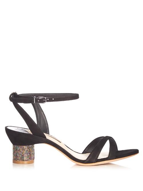 Sophia Webster Belle Crystal-embellished Suede Sandals