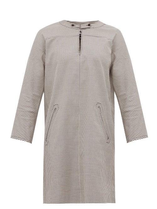 Matchesfashion.com A.p.c. - Buttoned Gingham Shift Dress - Womens - Black White
