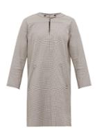 Matchesfashion.com A.p.c. - Buttoned Gingham Shift Dress - Womens - Black White
