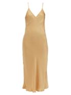 Matchesfashion.com Mes Demoiselles - Lolita Satin Slip Dress - Womens - Gold