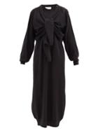 Matchesfashion.com Lemaire - Layered Wool-blend Cardigan Dress - Womens - Black