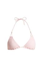 Matchesfashion.com Heidi Klein - Moyo Island Halterneck Bikini Top - Womens - Light Pink