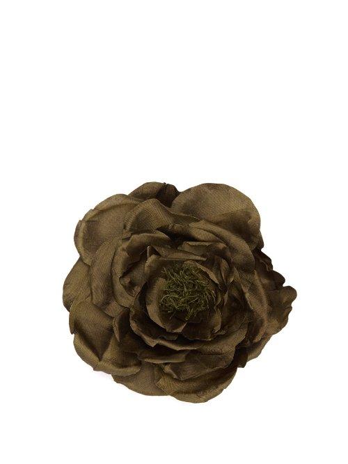Matchesfashion.com Philippa Craddock - Rose And Moss Flower Brooch - Womens - Green