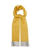 Matchesfashion.com Begg & Co. - Arran Reversible Fringed Cashmere Scarf - Mens - Yellow