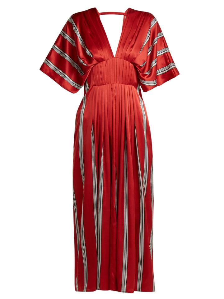Roksanda Mihara Striped Silk-satin Dress