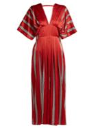 Roksanda Mihara Striped Silk-satin Dress