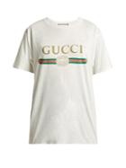 Matchesfashion.com Gucci - Vintage Logo Cotton Jersey T Shirt - Womens - White