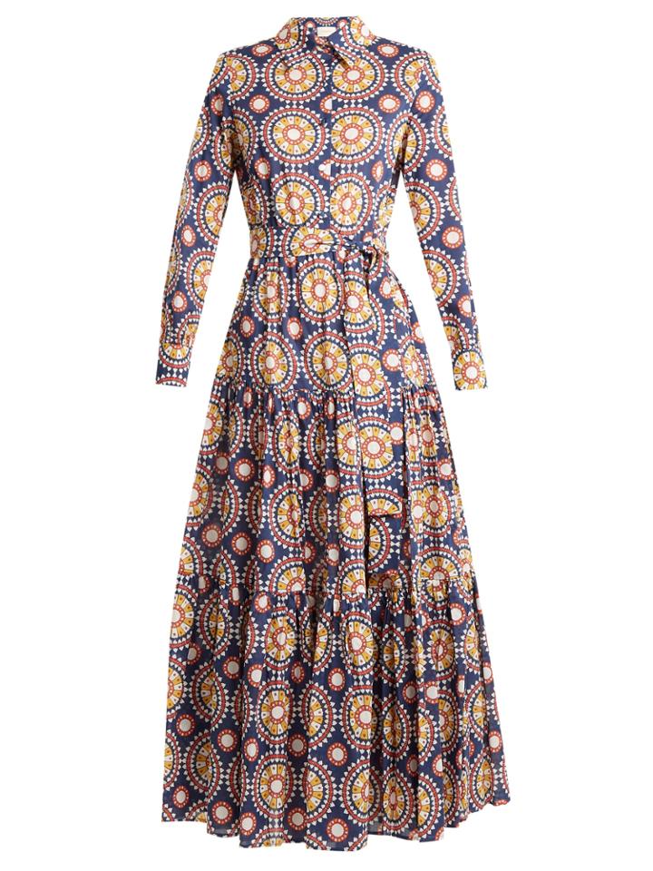 La Doublej Editions Long-sleeved Maxi Cotton Shirtdress