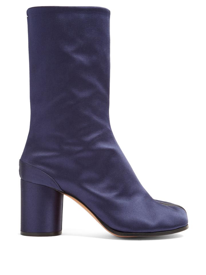 Maison Margiela Tabi Split-toe Satin Ankle Boots