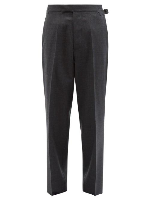 Officine Gnrale - Nicolas Wool-fresco Suit Trousers - Mens - Dark Grey