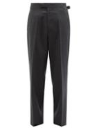Officine Gnrale - Nicolas Wool-fresco Suit Trousers - Mens - Dark Grey