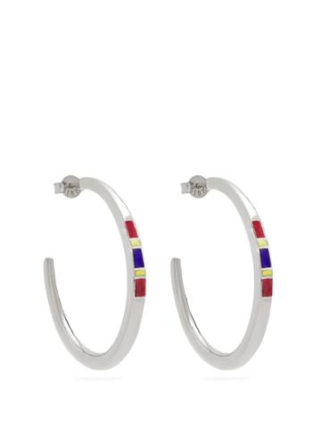 Jessica Biales Saxony Enamel & Sterling-silver Earrings