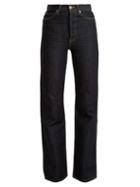 Matchesfashion.com Eve Denim - Juliette High Rise Straight Leg Jeans - Womens - Dark Indigo